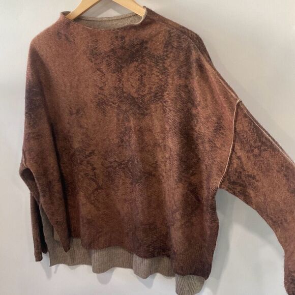 Pilcro Womens Pullover Dolman Cashmere Long Sleeve Sweater Brown Size Medium - Picture 3 of 7